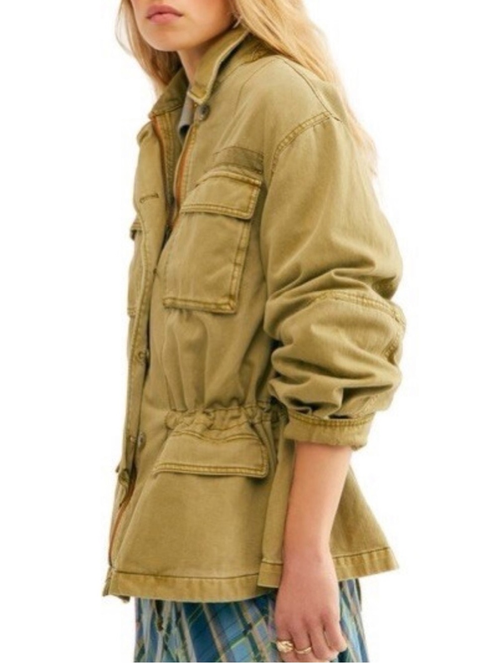 #1768 Free People Seize the Day utility jacket Large - Picture 2 of 7